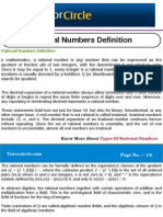 Rational Numbers Definition