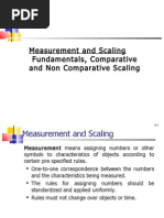 Measurement and Scaling Fundamentals, Comparative and Non Comparative Scaling