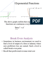 Limit and Exponential Functions: The Above Graph Confirm That Exponential Functions Are Continuous Everywhere