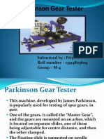 Parkinson Gear Tester Metrology