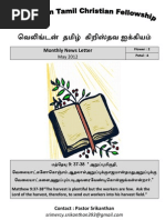 Wellington Tamil Christian Fellowship News Letter May 2012