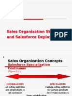 Sales Organization Structure and Salesforce Deployment