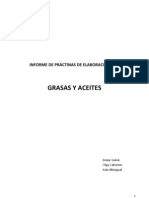 Informe Elaboración. Práctica Grasas