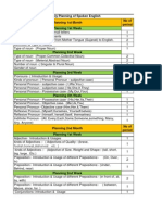 6th Months Weekly Planning For English