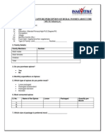 Questionnaire For Consumer Perception About The Mute Spices