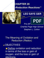 Chapter 20 Oxidation-Reduction Reactions