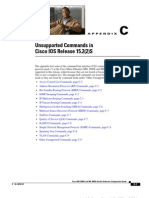 Unsupported Commands in Cisco IOS Release 15.2 (2) S: Appendix