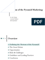 Bottom of The Pyramid Marketing:: Dr. M S Balaji Assistant Professor IBS Hyderabad