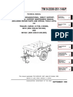 ARMY TM 9-2330-251-14-P Maintenance-Repair Trailer, Cargo .25ton M416-M416A1 SEP90