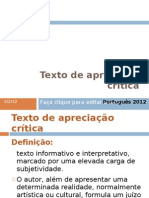 Texto de Apreciação Crítica