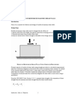 Design of Reinforced Masonry Shear Walls