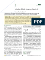 Sensory Evaluation of Sodium Chloride-Containing Water-in-Oil Emulsions