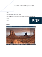 Ques.1. Write The Code in HTML To Change The Background of A Web