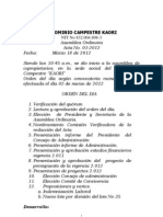 Acta Asamblea Ordinaria 18 de Marzo 2012 DEFINITIVA