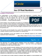 Examples of Real Numbers