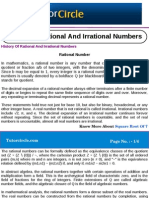 History of Rational and Irrational Numbers