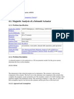 Magnetic Analysis of A Solenoid Actuator