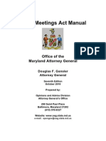 Maryland Open Meetings Act Manual Complete