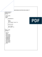 Program: / Implementing Class With Static Data Member