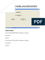 Student Mark Analysis System