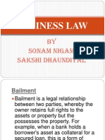 Business Law: BY Sonam Nigam Sakshi Dhaundiyal