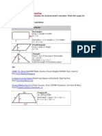 Measurement Formulas