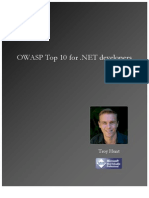 The Open Web Application Security Project Guide: Top 10 For .NET Developers by Troy Hunt