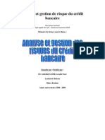 Analyse Et Gestion de Risque Du Crédit Bancaire