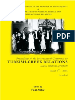 Turkish-Greek Relations: Proceedings of The International Conference On Issues, Solutions, Prospects