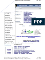 Refinery Planning Optimization