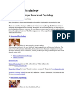 Branches of Psychology