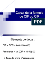 Calcul de La Formule de CIF Ou CIP