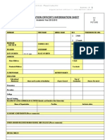 Organization Officer'S Information Sheet: 1x1 ID Picture