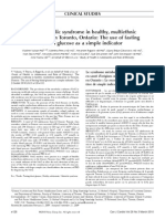 The Metabolic Syndrome in Healthy, Multiethnic Adolescents in Toronto, Ontario: The Use of Fasting Blood Glucose As A Simple Indicator