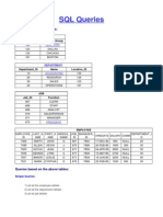 SQL Queries: Create The Following Tables