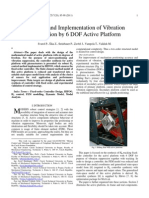 Synthesis and Implementation of Vibration Suppression by 6 DOF Active Platform