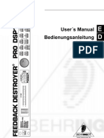 User S Manual Bedienungsanleitung: Version 1.0 October 1998