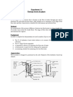 Energy Losses in Pipes: Experiment # 4