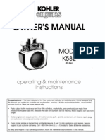 Kohler Engine K582 Owners Manual