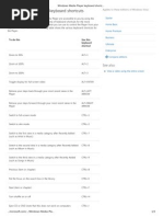 Windows Media Player Keyboard Shortcuts