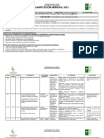 Ciencias Naturales Planificación Mensual Abril 2012