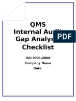 Qms Gap Analysis Checklist Final