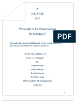 Procurement of Raw MAterials