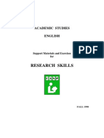 Research Skills: Academic Studies English