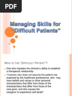 Managing Difficult Patient