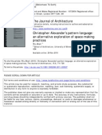 Christopher Alexander S Pattern Language An Alternative Exploration of Space Making Practices 2010 Journal of Architecture