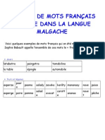 Origine Des Mots Malgaches