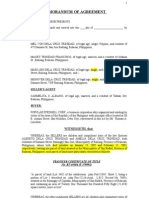 Memorandum of Agreement Moa Dela Cruz and Popular Purchase of Bulacan Lot With Estate Draft For Email