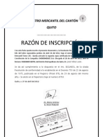 Inscripción Registro Mercantil