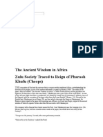 Zulu Society Traced To Reign of Pharaoh Khufu (Cheops)